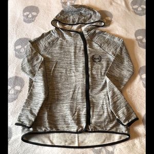 ⛔️SOLD⛔️ Victoria’s Secret PINK Heather Grey Full Zip Side Zipper Hoodie Jacket
